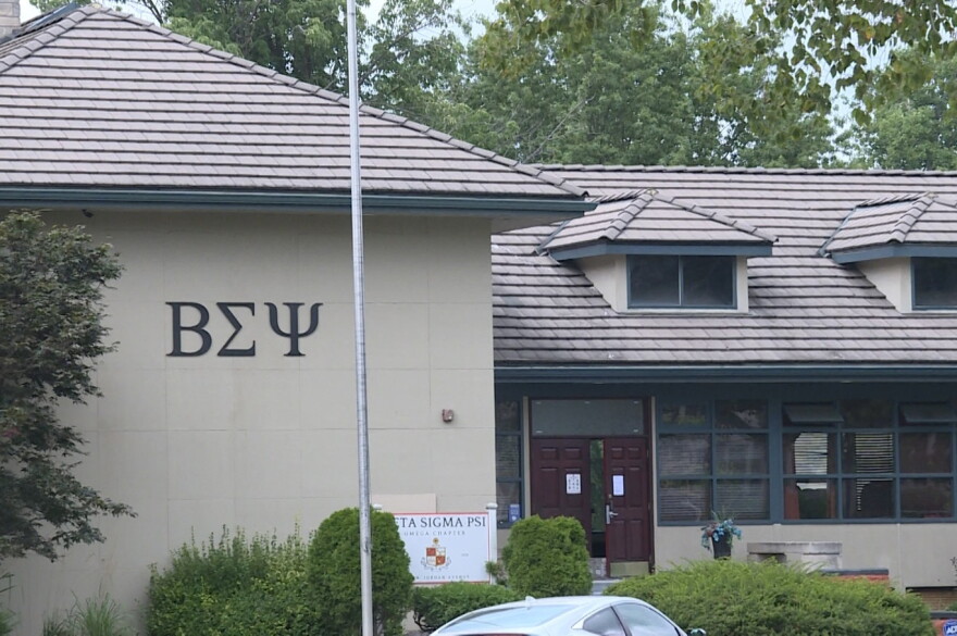 The Beta Sigma Psi fraternity house is one of those required to quarantine.