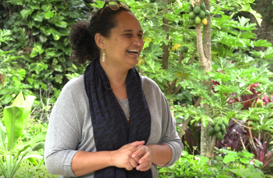 Puni Jackson is Hoʻoulu ʻĀina's director. She's been with the organization for about 15 years.