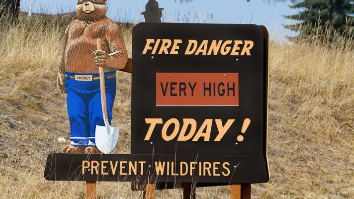 The fire danger rating system rates from low to extremely high.