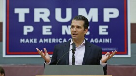 Donald Trump Jr. speaks at a campaign rally for his father, Republican presidential candidate Donald Trump, at Arizona State University Oct. 27, 2016, in Tempe, Ariz. (Ross D. Franklin/AP)