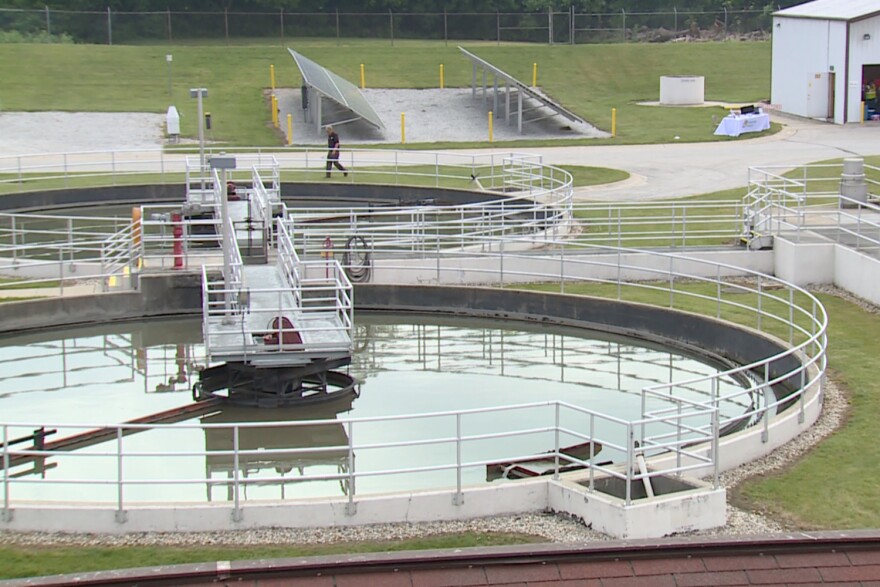 A lagoon at the Shelbyville Wastewater Treatment Plant, 2018.