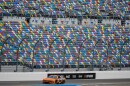 A. J. Allmendinger works on the track during a NASCAR Daytona 500 practice, Wednesday, Feb. 11, 2026, in Daytona, Fla.