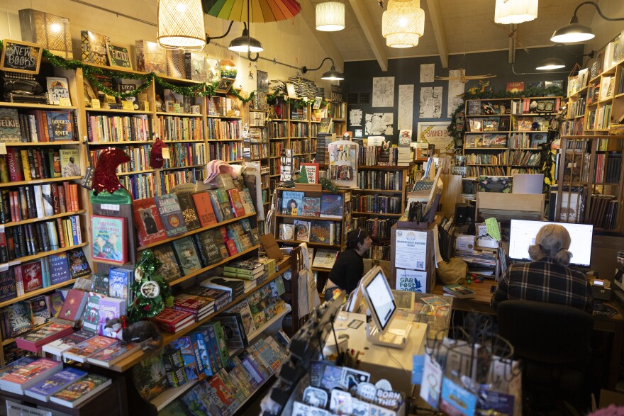 Reverie Books is located in South Austin and has a resident bookstore cat named Stormy.
