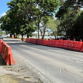 Pictured: Virgin Islands Department of Public Works contractor, VI Paving Inc., reopened the previously closed portion of Queen Mary Highway (Centerline Road) near Kmart west, where culvert replacement work was underway. Work is expected to be finalized in January 2026.