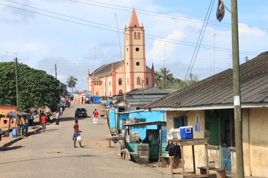 Main Street in Otuam, Ghana