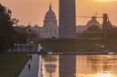 The Capitol is seen in the distance in Washington, Tuesday, Sept. 23, 2025. President Donald Trump will meet with the Democratic leaders in Congress this week ahead of a looming risk of a federal government shutdown.