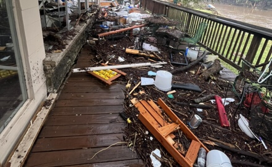 exterior porch damage