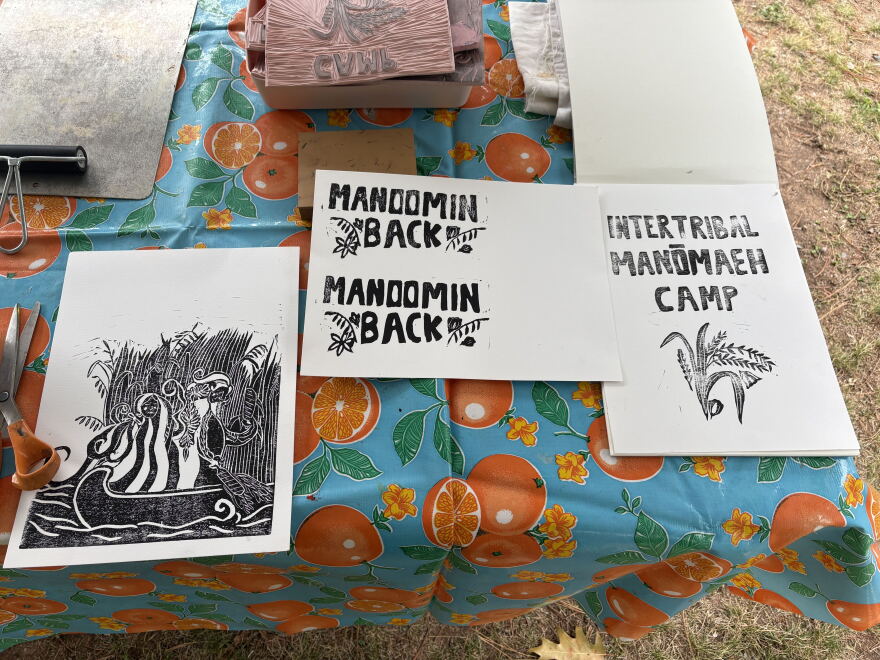 from block printing to language classes, workshops and demonstrations were meant to give participants a way to enter the world of Manoomin.
