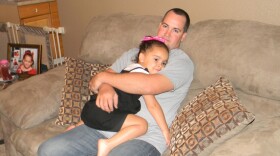 Dusten Brown with his daughter, Veronica, before her return to her adoptive parents in South Carolina.