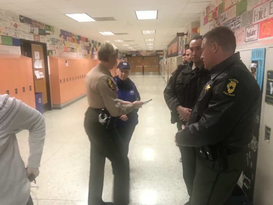 State Troopers in the hallway