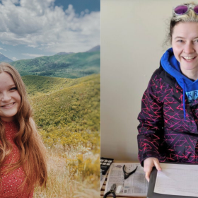 Side-by-side photos of two young people.