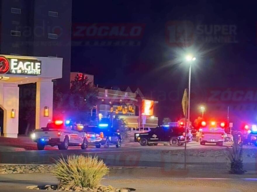 The scene outside Kickapoo Lucky Eagle Casino on Saturday Sept. 27, 2025.
