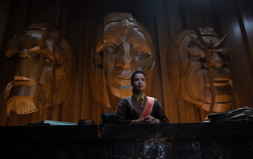 Gugu Mbatha-Raw is a welcome presence as Judge Renslayer in <em>Loki.</em>