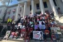Floridians took busses from around the state on Monday, Nov. 13, 2025, to rally against the December 2025 bear hunt at the Florida Capitol.