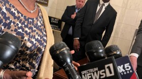  Senate Leader Andrea Stewart-Cousins gives a budget update on March 31, 2022.