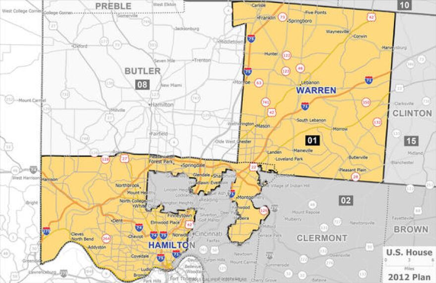 Ohio's congressional district map from 2011-2020