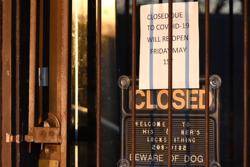 A business in South Bend temporarily closed due to COVID-19.