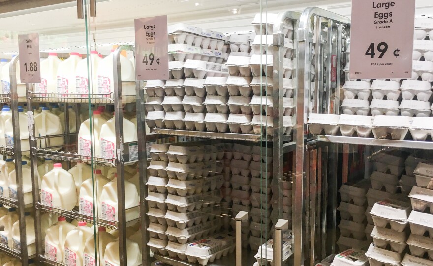 Eggs for sale for 49 cents a dozen at the new Lidl store in Manassas, Va. A newcomer to the U.S., Lidl uses a mix of cost-cutting tactics to keep prices low.