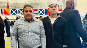 Joshua Aviles (right) and his father, Luis Manuel Aviles (left).