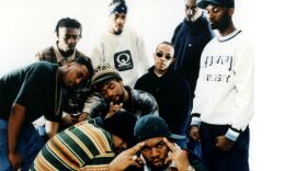The Wu-Tang Clan. Clockwise from left: Ol' Dirty Bastard, the GZA, the RZA, Inspectah Deck, Masta Killa, Raekwon and Ghostface Killah. Center, from left, Method Man and U-God.
