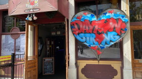 The Dayton Strong mural outside of Ned Peppers in the Oregon District