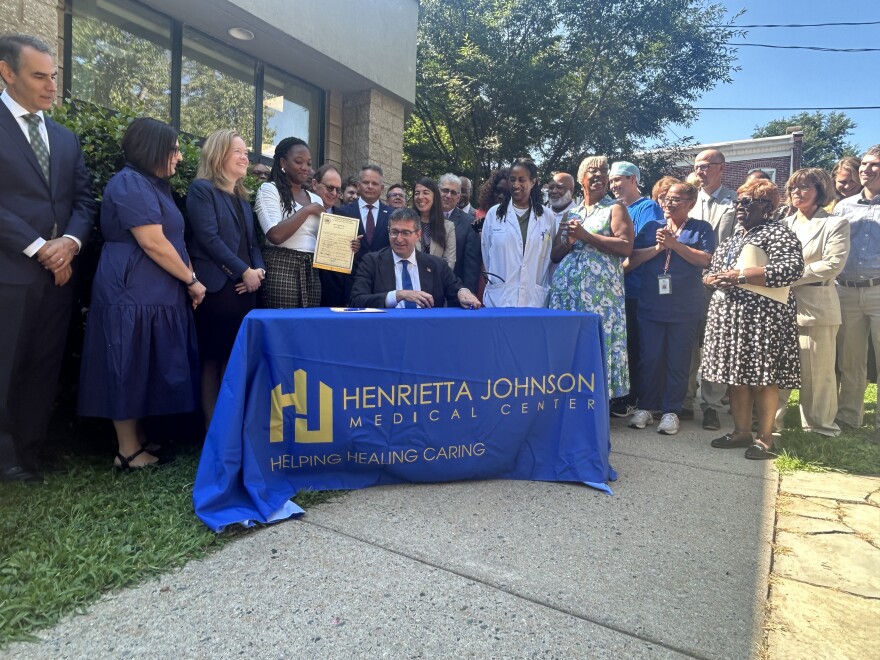 Meyer joined the bill sponsors in Wilmington at the Henrietta Johnson Medical Center for a ceremonial signing.  