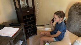 Claire Ladd calls a friend to tell a joke.