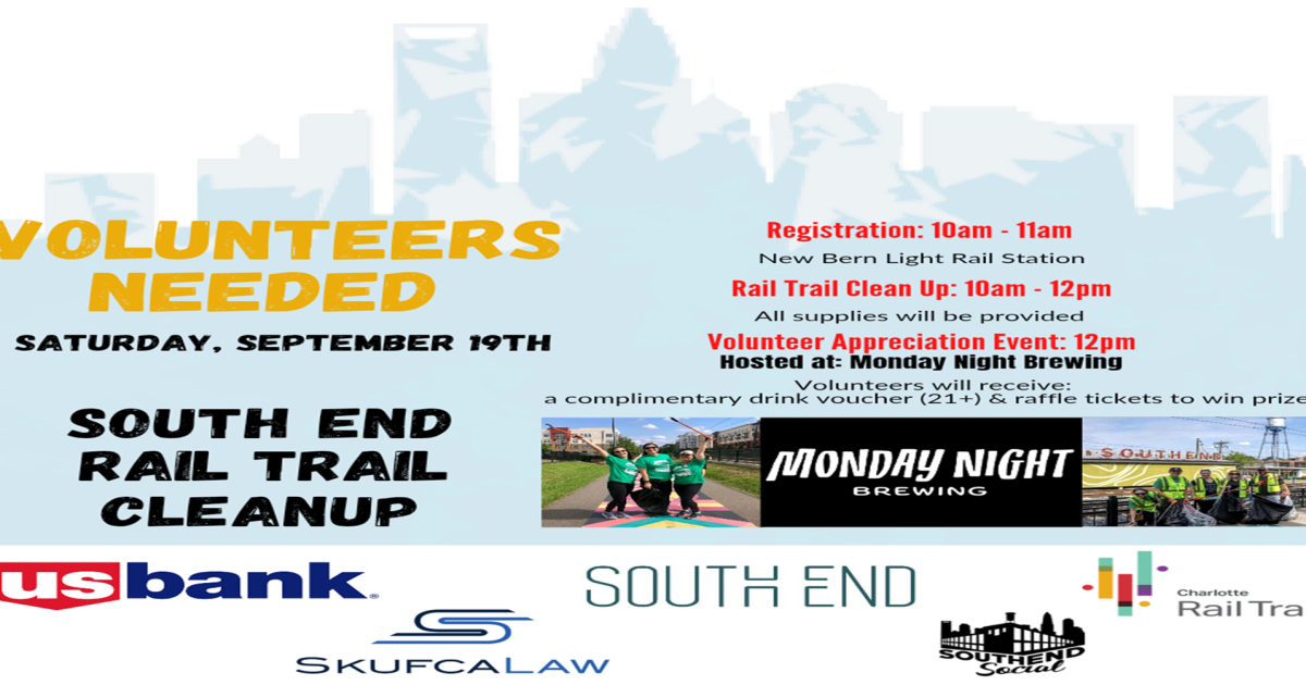 South End Social Rail Trail Cleanup