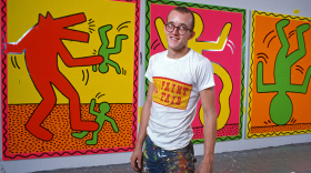 Keith Haring (1982). Photograph 1982 Allan Tannenbaum