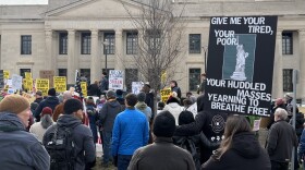 Hundreds of people gathered outside the federal courthouse in uptown Charlotte on Friday, Jan. 30, 2026.