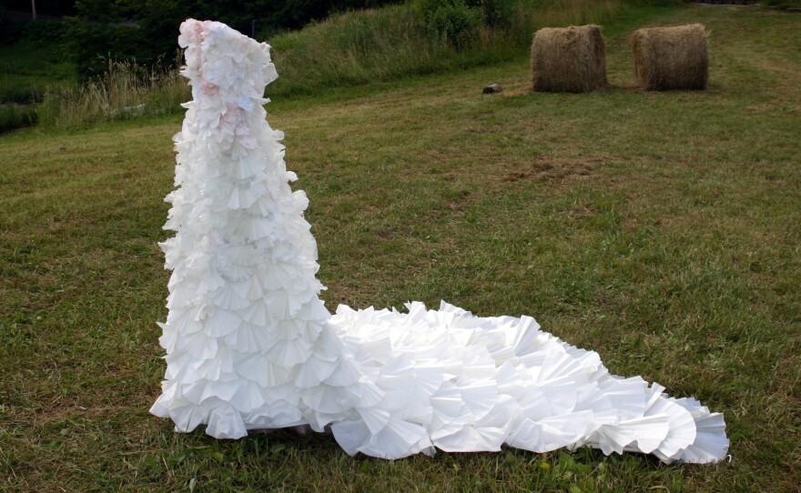 dress made out of recycled materials