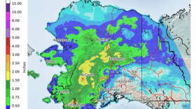 Graphic depicting rain that fell between 4 AM September 1st and 4 AM September 5th, one of several rainy stints during the month.