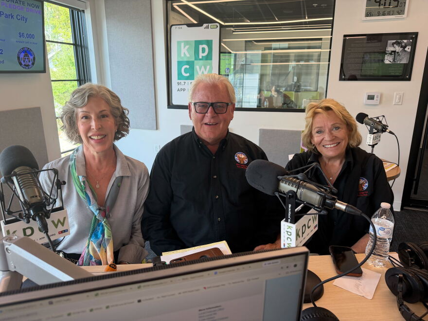 Members of the Elks Lodge of Park City in the KPCW studio.