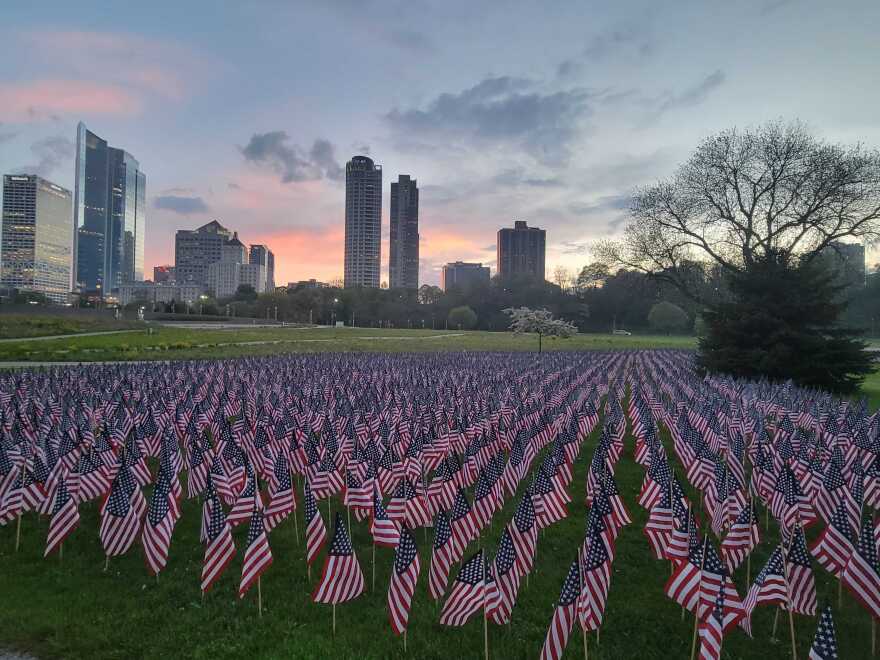 The Field of Flags at Veterans Park, at Milwaukee's lakefront.