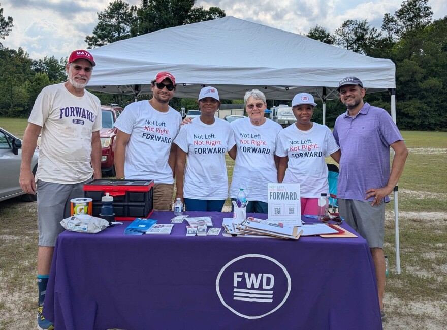 Volunteers with the N.C. Forward Party collected ballot access signatures at a recent event in Bladen County.