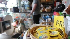 A box of pins saying 'I got my shots