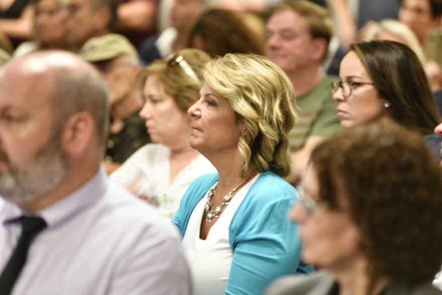 Arizona state GOP Chair Kelli Ward at Tuesday's all-Republican event where True the Vote presented what they say is evidence of massive fraud in the use of early ballots and drop boxes.