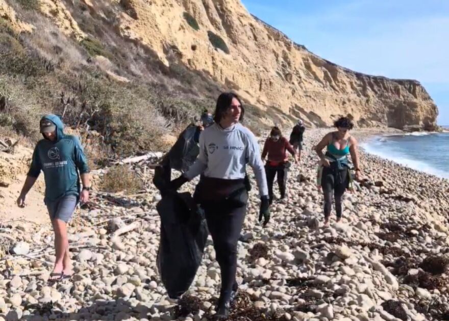 Volunteers helped clean up two of the Channel Islands this week.