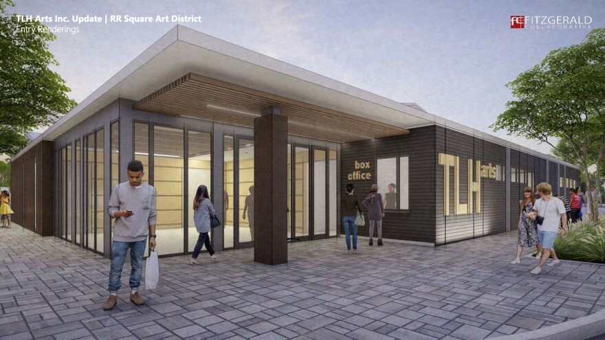 Early renderings depict what the new TLH Performing Arts Center could look like in the Railroad Square Art District.