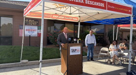 Fresno Mayor Jerry Dyer speaks at a press conference Friday, Oct. 9, 2026, as officials react to immigration raids in the Fresno area.