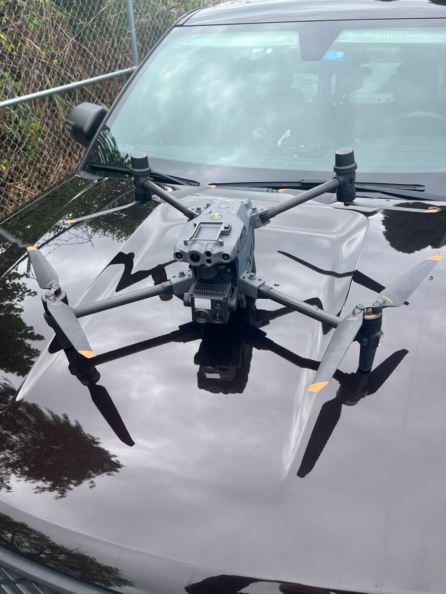 St. Joseph County Sheriff's Department Cpl. Bryce LaCosse used this thermal imaging drone recently to find a boy with developmental disabilities whose parents reported him missing. After other officers searched a rural area near New Carlisle with K-9s for over three hours, LaCosse found the boy in a corn field.