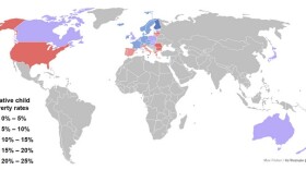 chart of relative child poverty