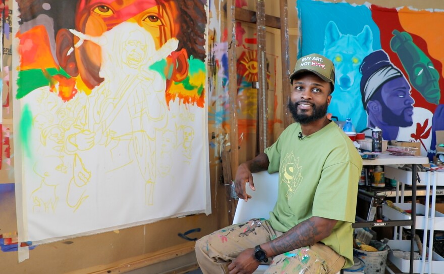 Cleveland-based artist Isaiah Williams, aka Starbeing