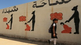 In Mosul, reminders of the Islamic State's brutal rule include a school wall covered with drawings showing how militants executed their prisoners. The U.N. says the area around the city holds mass graves where thousands of people were buried.
