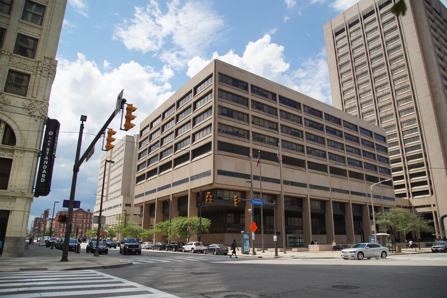 Photo of the headquarters of the Cleveland Police Department in Downtown Cleveland.