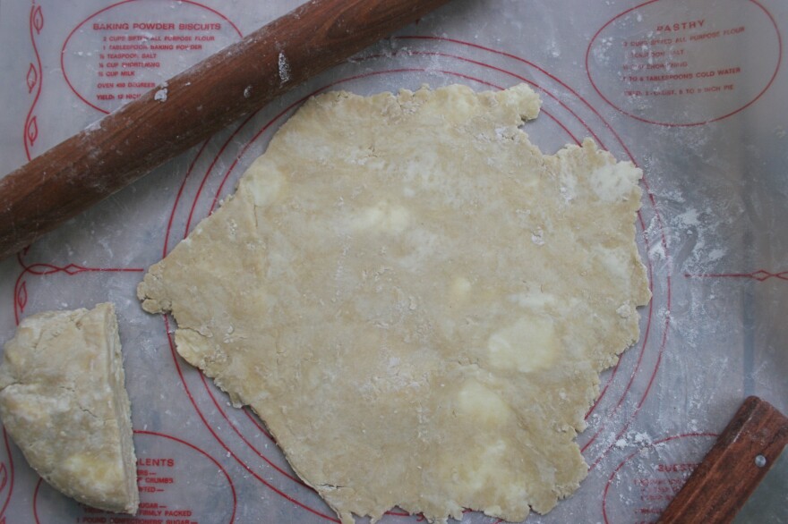 Rolling out the pie crust
