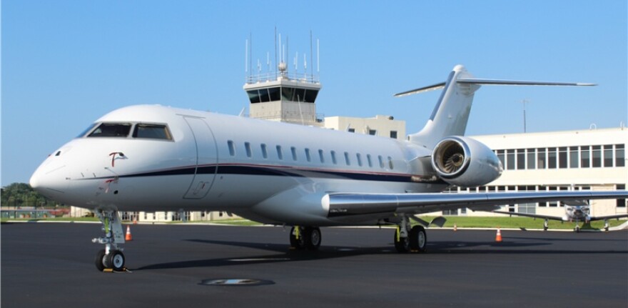 A jet sits on the Smith Reynolds Airport runway. Photo courtesy of Smith Reynolds Airport.
