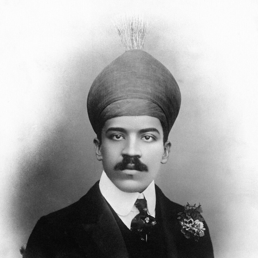 A portrait of the Nizam of Hyderabad, Osman Ali Khan. The seventh and last nizam ruled Hyderabad between 1911 and 1948, until it was merged back into independent India.