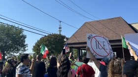 Protesters marched to West Chicago's city hall