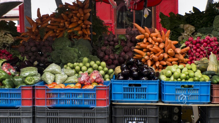 Produce at farmers market